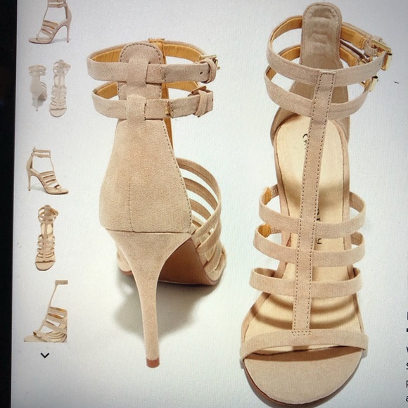 🌿HP🌿 NWOT Chinese Laundry Lacy Sand Suede Heels - Picture 1 of 7